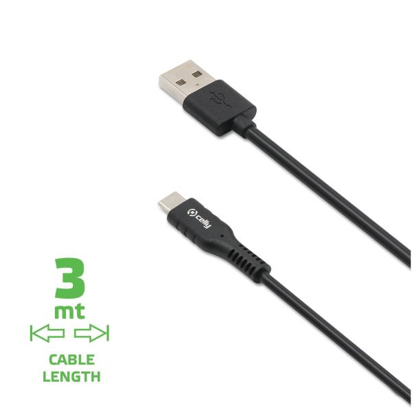 Celly USB Type-C Cable 3 Meter