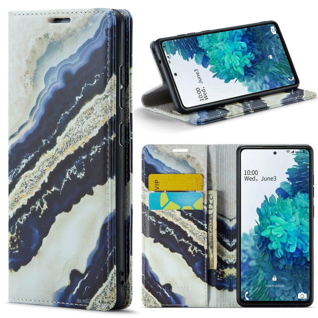 CaseMania Luxe Slim Print Wallet Case - Samsung A34 - Beige