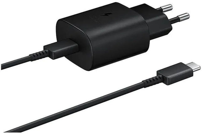 Originele Samsung 25W Power Adapter met USB-C Kabel 1 Meter 3A Zwart Bulk