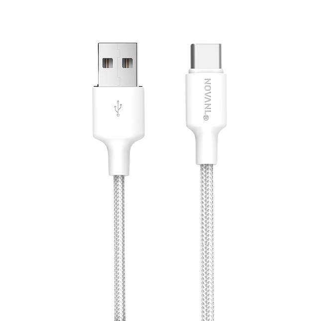 NOVANL SpeedCharge USB A naar USB-C kabel 12W (2M) wit