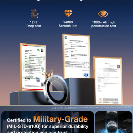 TORRAS LensGuard Apple iPhone 16 / 16 Plus / 17 Camera Protector Titanium