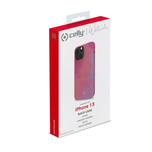 Celly Watercol (TPU) For iPhone 13 Red