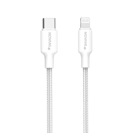 NOVANL SpeedCharge USB C naar 8-pins kabel 20W (0,5 m) Wit