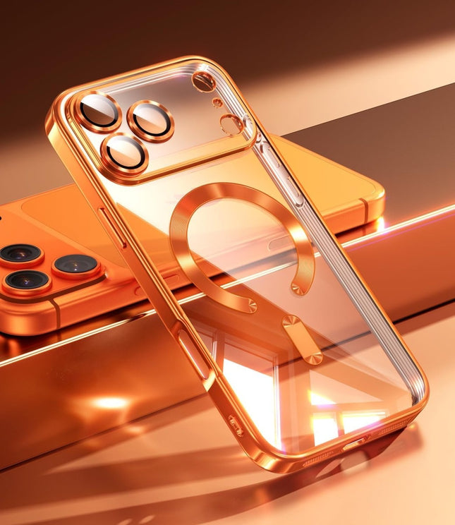 iPhone 17 Pro Max hoesje magnetische lens bescherming oranje