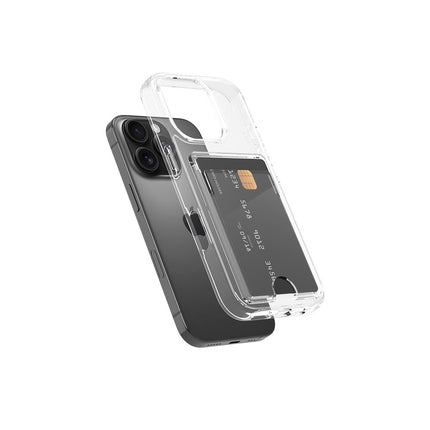 iPhone 16 Pro hoesje backcover met pasjeshouder transparant