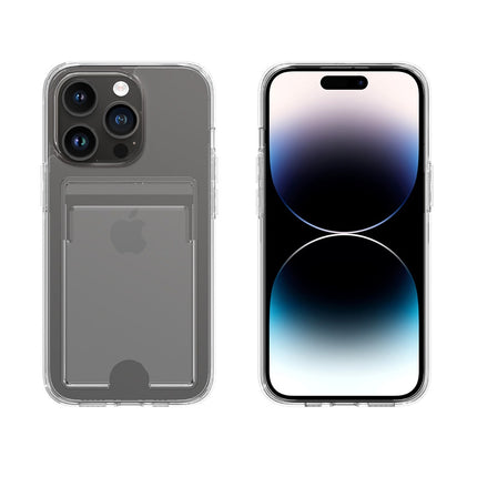 iPhone 14 Pro hoesje Anti Shock Transparant met ruimte voor pasjes