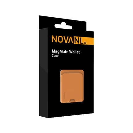 NOVANL Magnetic kaarthouder met MagSafe voor iPhone oranje kleur