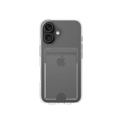 iPhone 16 Plus hoesje backcover met pasjeshouder transparant