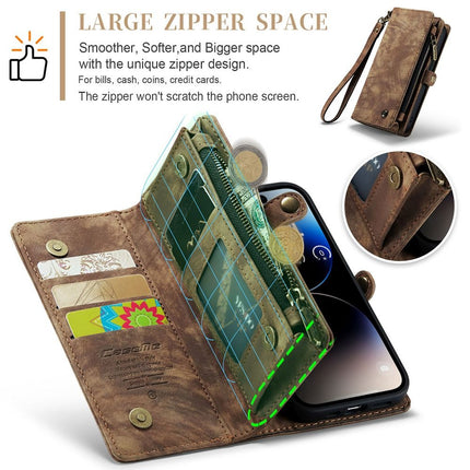 Caseme Case iPhone 15 Pro - Multifunctional Wallet - Brown