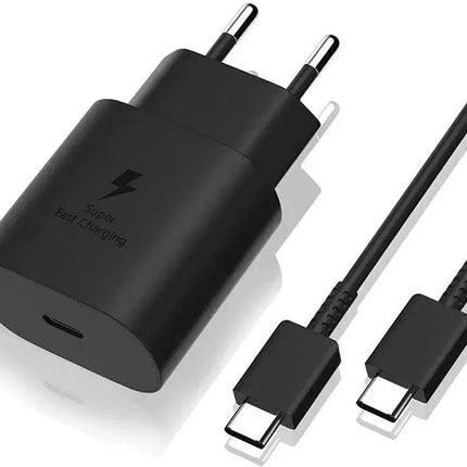 Originele Samsung 25W Power Adapter met USB-C Kabel 1 Meter 3A Zwart Bulk