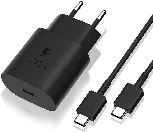 Originele Samsung 25W Power Adapter met USB-C Kabel 1 Meter 3A Zwart Bulk