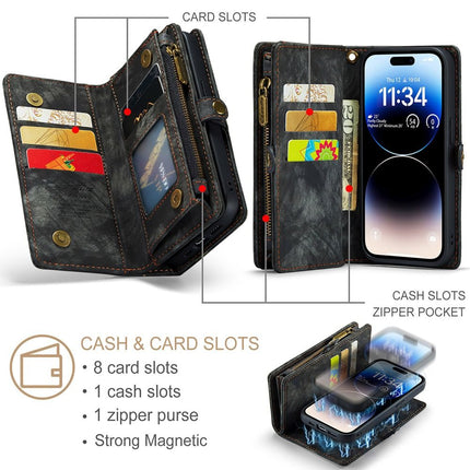 Caseme Case iPhone 15 Pro - Multifunctional Wallet - Black