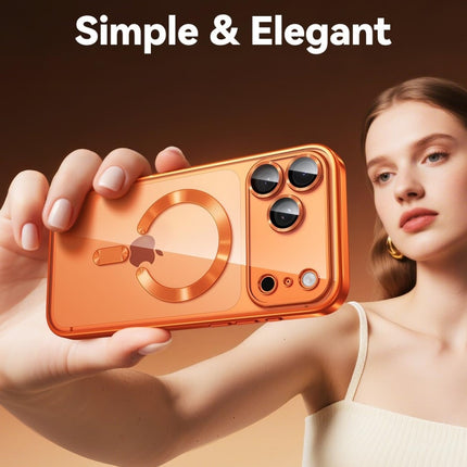 iPhone 17 Pro Max hoesje magnetische lens bescherming oranje