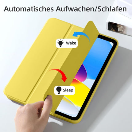 Geel Hoesje Silicone Smart Cover- iPad A16(2025)/iPad 2022 (10.9 inch 10e Generatie)