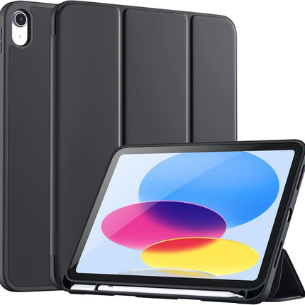 Samsung Galaxy Tab A9 /  Samsung Galaxy Tab A11 Hoesje Silicone Case Met Pen Slot - Zwart