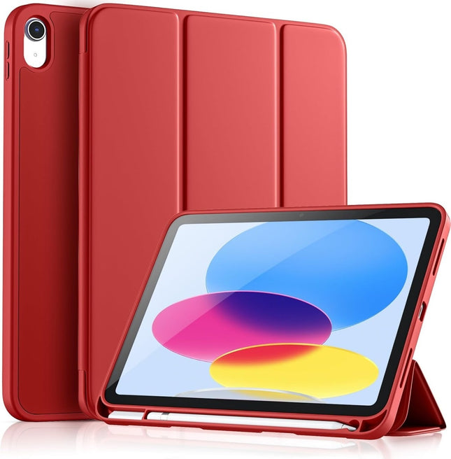 Samsung Galaxy Tab A11 Plus / A9 Plus Hoesje Silicone Case Met Pen Slot - Rood