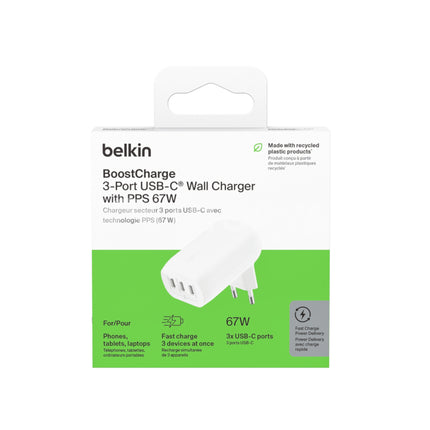 BELKIN Charger Sector (3 USB-C) (67W)