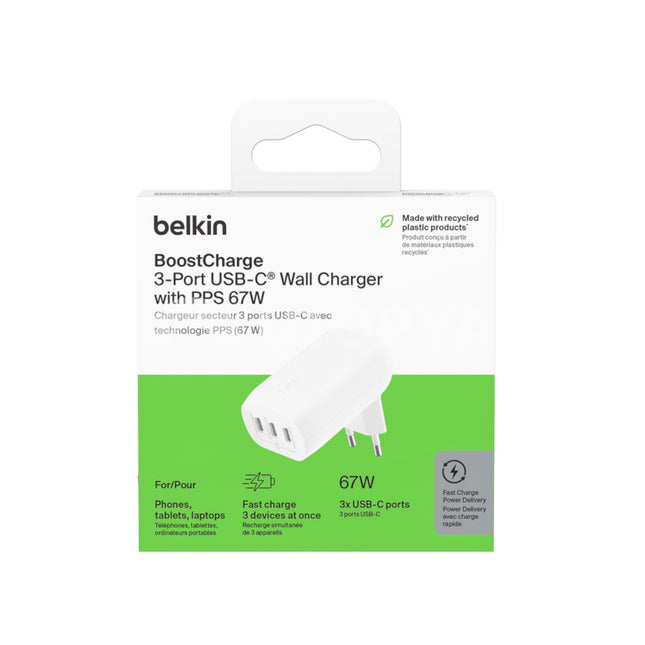 BELKIN Charger Sector (3 USB-C) (67W)