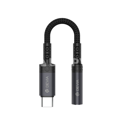 DEVIA USB-C to 3.5mm Jack Adapter (Black) (EC608)