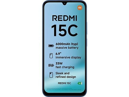 XIAOMI Redmi 15C 128GB - 128 GB Blauw - 128 GB Blauw