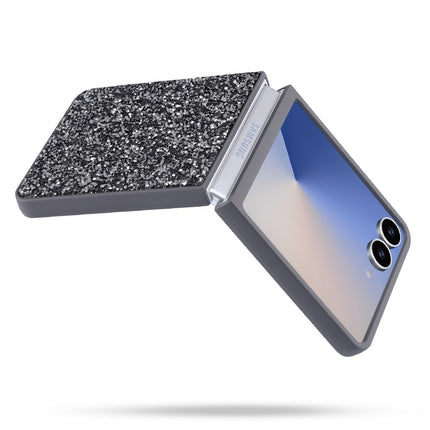 Samsung Z Flip 7 - CaseMania Luxe 3D Diamond Case - Zilver