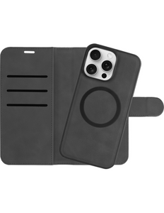 iPhone 15 Pro hoesje magneet wallet boekcase 2in1 case zwart