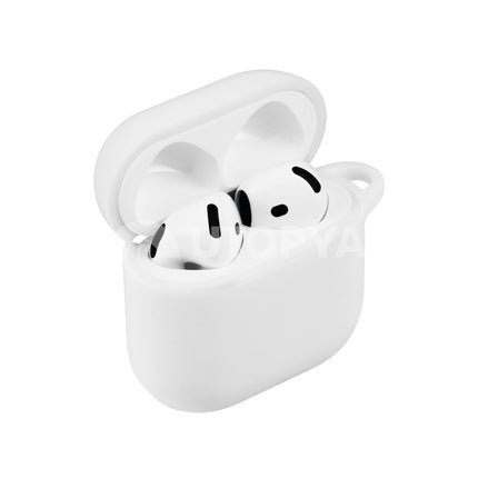 Voor AirPods 4 Silicone hoesje Case - wit