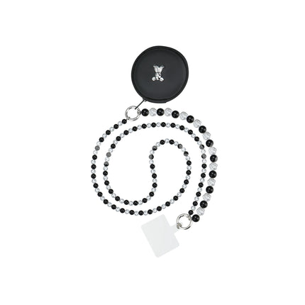 Universele Telefoonkoord - Verstelbare Telefoonketting - Koord voor Telefoon -Long Chain 120cm Olivia (Silver/Black)