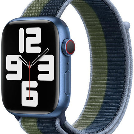 Origineel Apple Watch 41MM/40MM/38MM Geweven Sportbandje Blauw / Groen