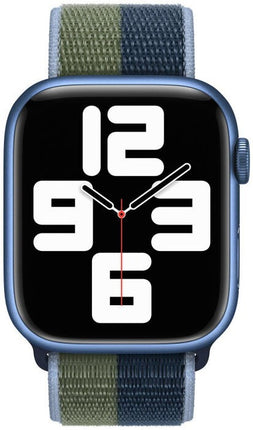 Origineel Apple Watch 41MM/40MM/38MM Geweven Sportbandje Blauw / Groen