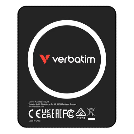 Verbatim SnapBack Ultra Slim SSD 1TB Zwart Externe Solid-State Drive, USB 3.2 Gen 2x2 (20 Gbit/s)