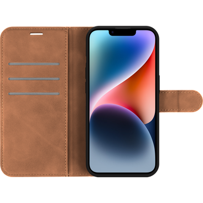 Just in Case PrimeWallet Case - iPhone 14 - PU leather Wallet Case - Brown