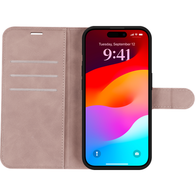 Just in Case PrimeWallet Case - iPhone 15 Pro Max - PU leather Wallet Case - Pink