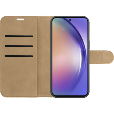 Samsung Galaxy A35 hoesje Magnetic 2-in-1 Bookcase wallet case bruin