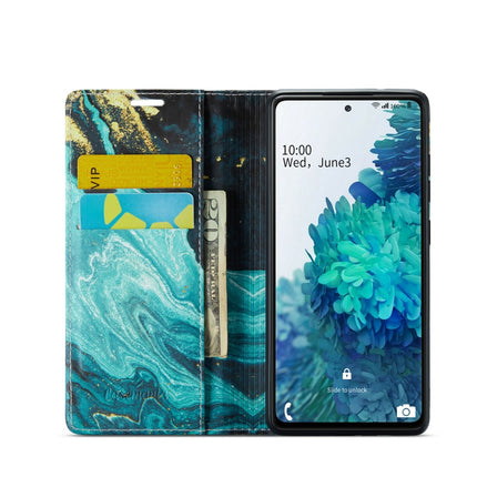 CaseMania Luxe Slim Print Wallet Case - Samsung A53 5G - Groen