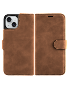 Just in Case PrimeWallet Case - iPhone 14 - PU leather Wallet Case - Brown