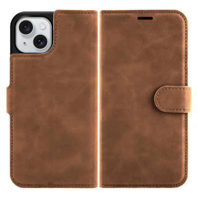 Just in Case PrimeWallet Case - iPhone 14 - PU leather Wallet Case - Brown