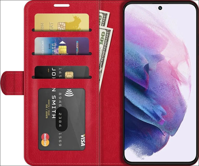 Samsung Galaxy S22 hoesje Rood Bookcase Mapje - Wallet Case