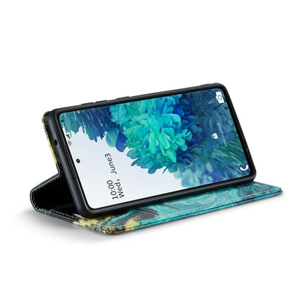 CaseMania Luxe Slim Print Wallet Case - Samsung A53 5G - Groen