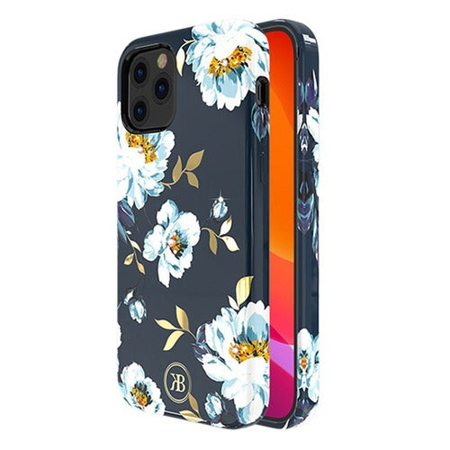 Kingxbar Blossom hoesje versierd met originele Swarovski-kristallen voor iPhone 12 mini, meerkleurig (Gardenia)
