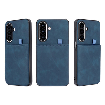 Samsung A27 - CaseMania Suédine Card Holder Case - Donker Blauw
