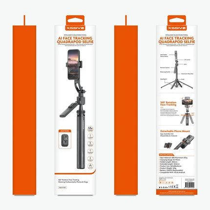 Xssive AI Gezichtsvolgende Quadrapod Selfiestick – XSS-FT01