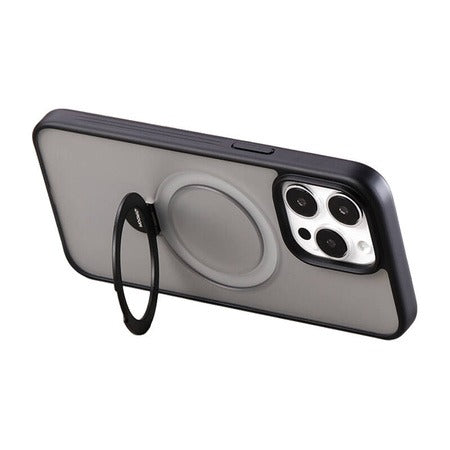 Joyroom JR-BP004 magnetische beschermhoes met houder voor iPhone 15 (zwart)