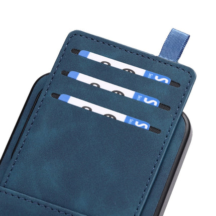 Samsung A27 - CaseMania Suédine Card Holder Case - Donker Blauw