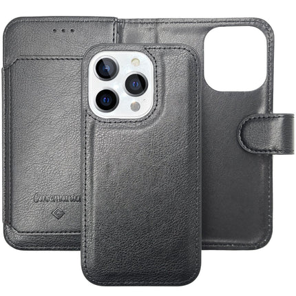 iPhone SE (2022 / 2020) / 8 / 7  hoesje 2in1 Magneet zwart case mapje- Wallet Case Met Ruimte Voor 3 Pasjes