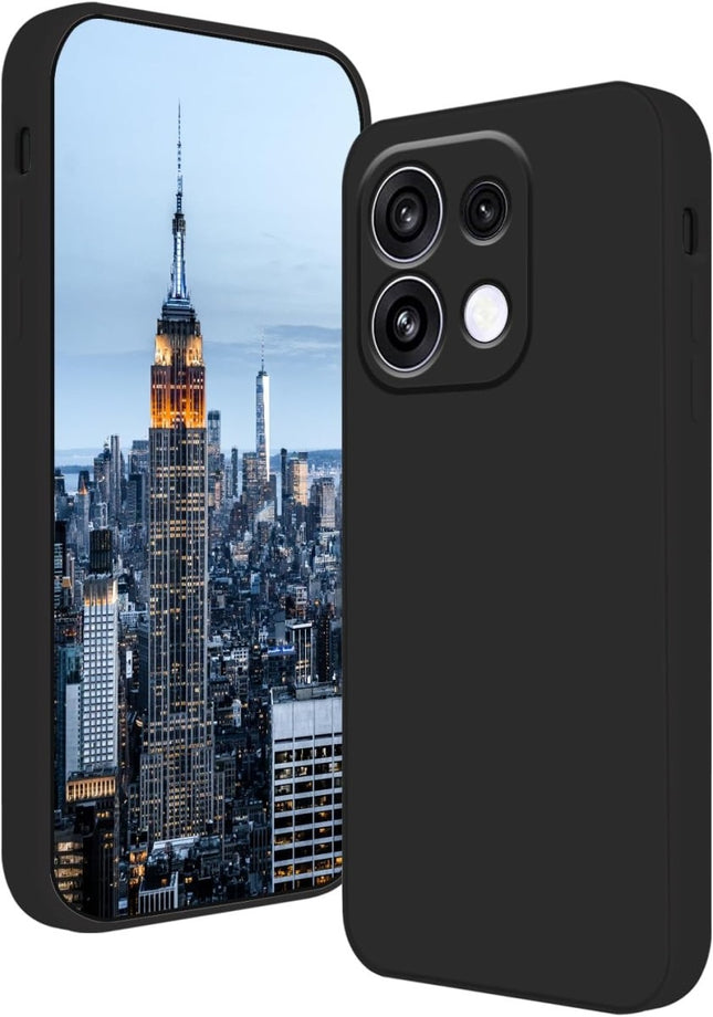 Oppo Reno 16 F - HQ Silicone Case Zwart Hoesje