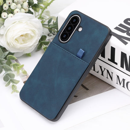 Samsung A27 - CaseMania Suédine Card Holder Case - Donker Blauw