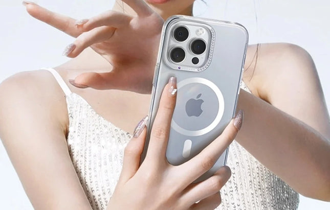 Joyroom PN-15B2 Magsafe Glacier hoesje voor iPhone 15 Pro (transparant)