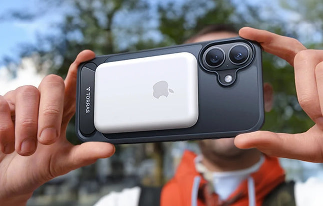 Torras Pstand Series Case voor iPhone 16 (zwart)