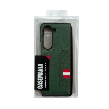 Hoesje 360° Leather Look Pocket Case - Samsung Z Fold 5 - Groen
